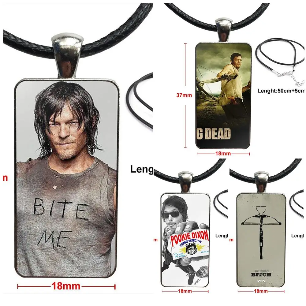 Ожерелье с подвеской в виде кабошона из стекла The Walking Dead Norman Reedus Daryl Dixon