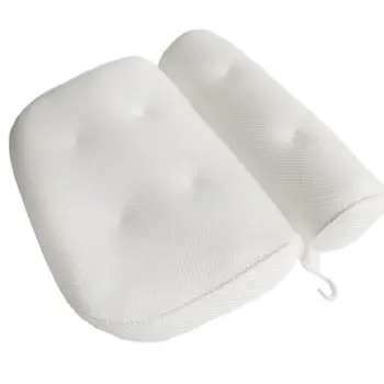 

Anti-slip 3D Mesh Bath Pillow SPA Headrest Bathtub Pillow Suction Cup Cushion R9JF