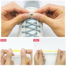 Quick Lazy Metal Lock Laces Elastic No Tie Shoelaces Semicircle Shoe Laces For Kids and Adult Sneakers Shoelace