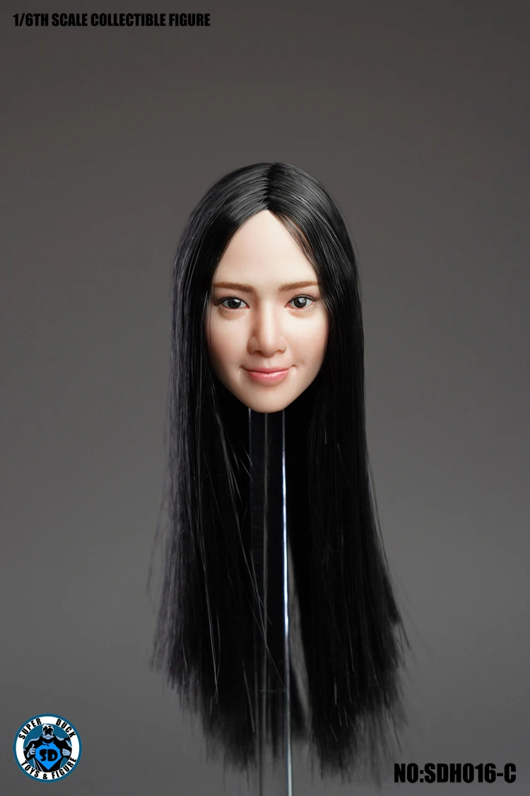 Супер утка SDH016 A B C D 1/6 масштаб азиатской красоты головы лепить длинные прямые волосы для женщин 12 ''TBL suntan тела