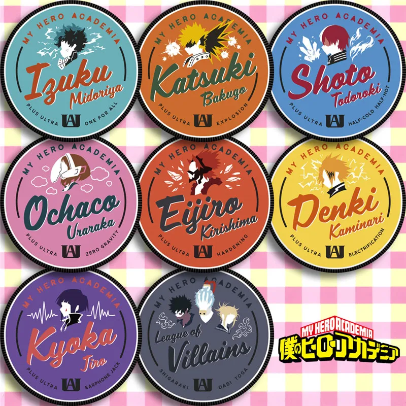

8pcs Anime My Boku no Hero Academia Character Pin Button Brooch Badges Gift Toy