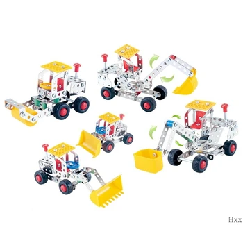 

New 139 Pcs 5 in 1 Assembled Engineering Car Blocks Set Educational Toys for Kids