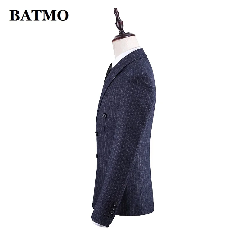 BATMO Новое поступление осенние высококачественные полосатые мужские костюмы, мужские полосатые свадебные платья, большие размеры S-3XL 3942