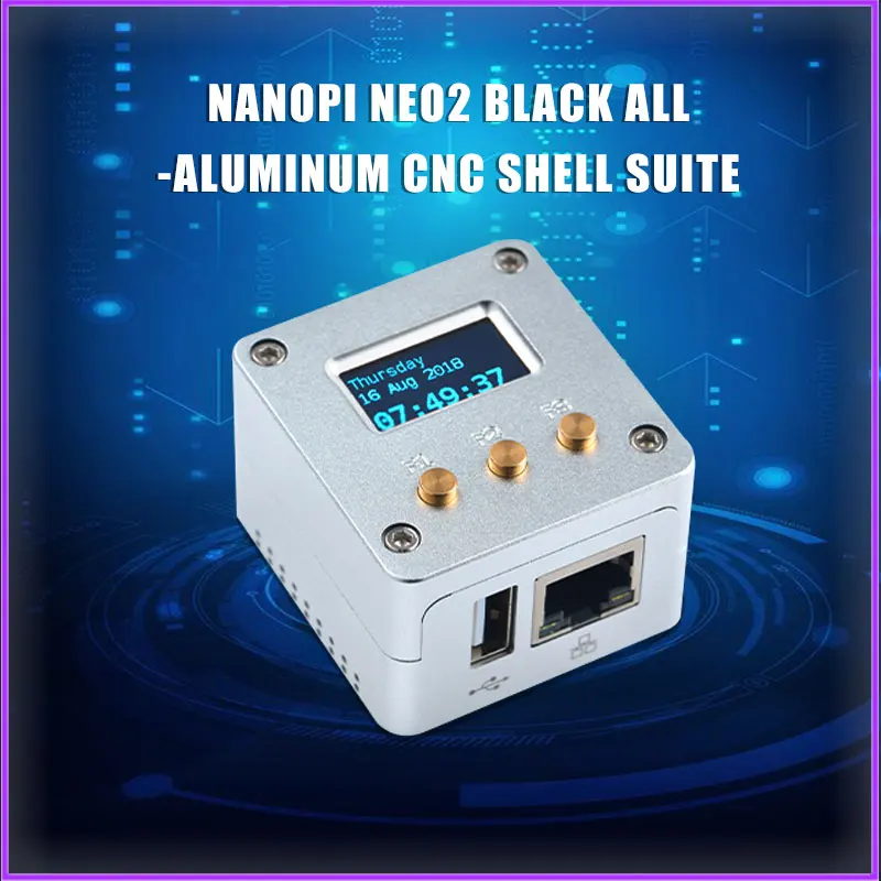 

FriendlyARM NanoPi NEO2 Metal Complete Kit Aluminum Housing oled Programmable in Python