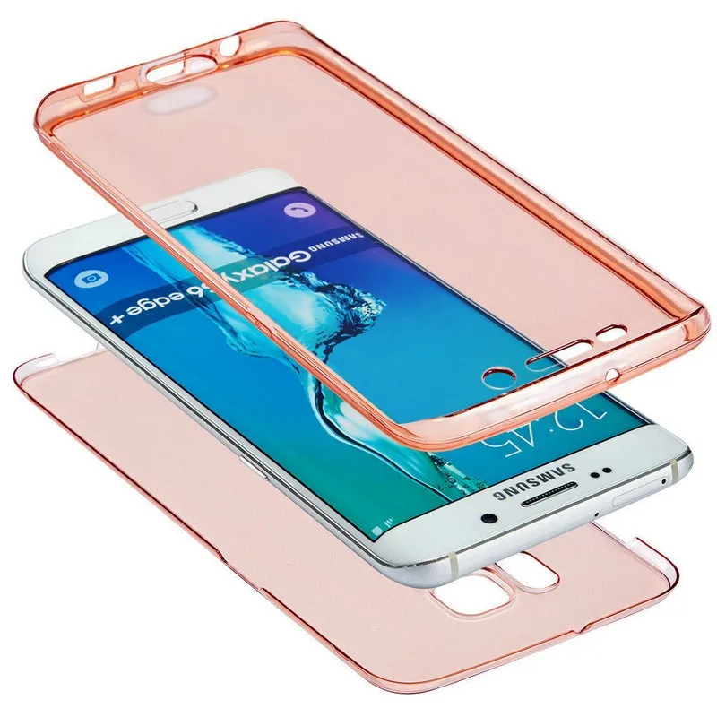 360 чехол для Samsung Galaxy A6 A8 Plus 2018 S9 S8 S6 S7 Edge S5 A3 A5 A7 J3 J5 J7 2016 2017 мягкие прозрачные чехлы