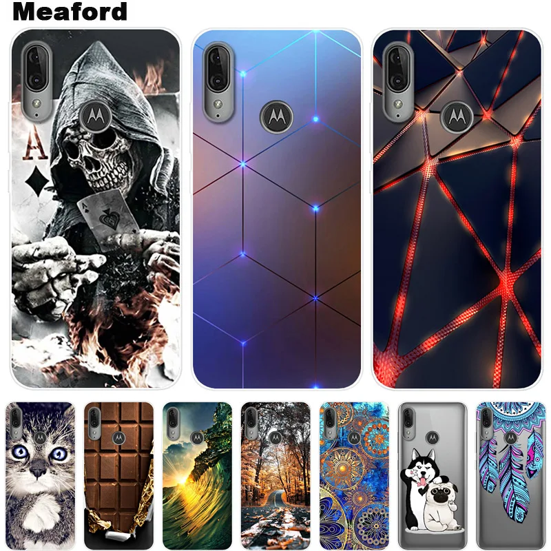 Чехол для Motorola Moto E6 Plus мягкий силиконовый чехол телефона E6Plus E6s S из ТПУ | Мобильные