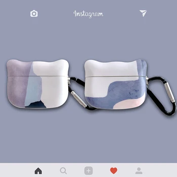 

Abstract Artistic color matching case For AirPods pro charging box soft silicone Wireless bluetooth earphone protective Cover