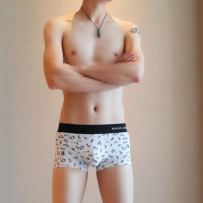 3040A-PJ yinfu WJ, мужское нижнее белье, Calzoncillos Hombre, боксеры с принтом, сексуальное мужское нижнее белье, Ropa, для дома, Hombre, хлопковое Мужское нижнее белье - Цвет: 3040A-PJ yinfu
