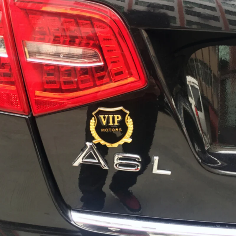 Металлический VIP Motors Автомобильная наклейка с эмблемой 2 шт. для Защитные чехлы для сидений, сшитые специально для opel astra j Гольф 7 hyundai i20 volvo s80 bora lancer mercedes w204