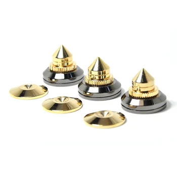 

8pcs YIVO Solid Steel Speaker Spike Isolation Feet Brass Cone CD Amplifier Stand