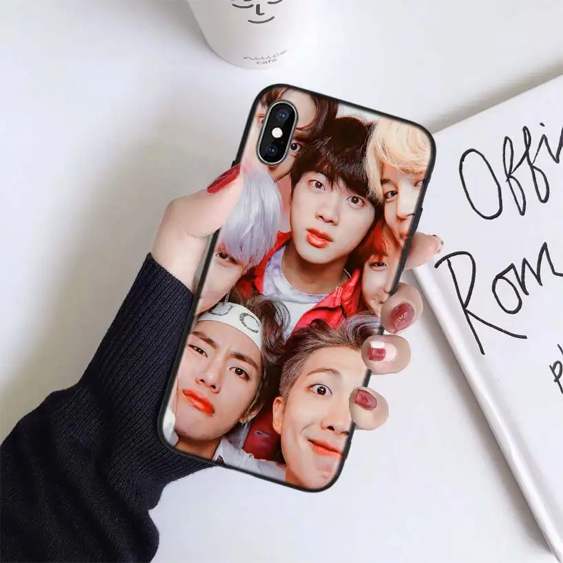 BS129-5 Корейский популярный чехол KPop team для Apple iphone 11 Pro XR XS Max X 7 8 6 6S Plus 5 5S SE Черный силиконовый чехол для телефона - Цвет: BS129-5