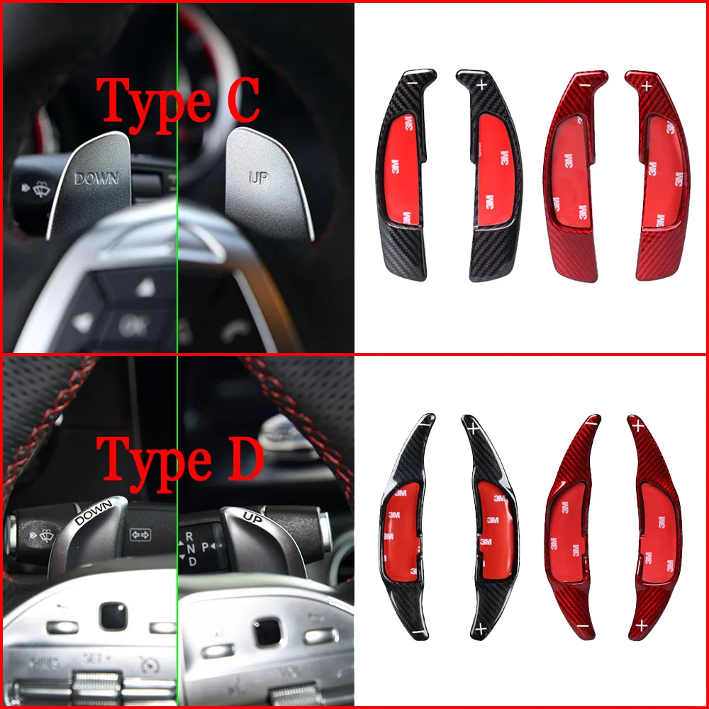 Весло рулевого колеса из углеродного волокна для Mercedes Benz A B C E CLA CLS M GL Class GLK SLK W176 W246