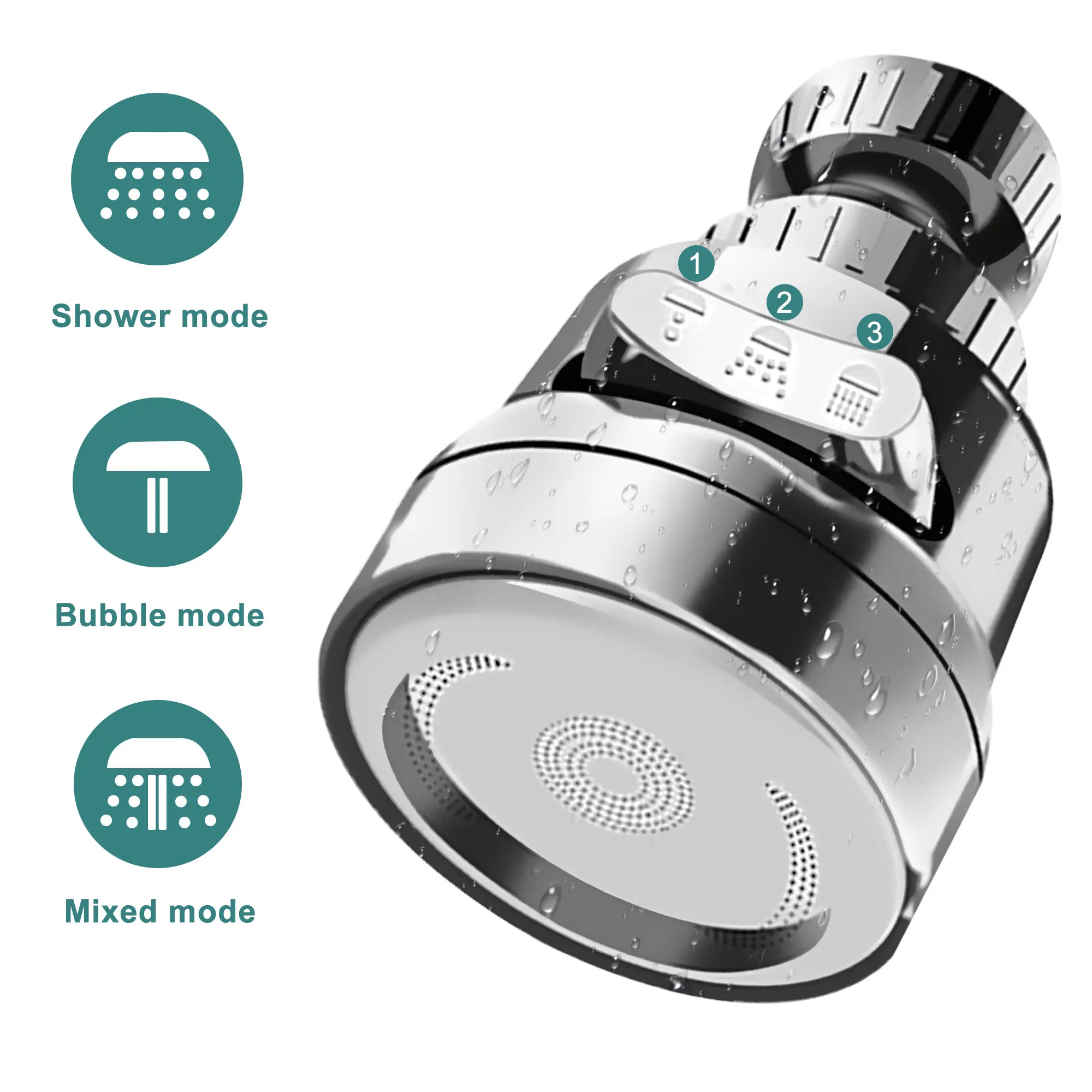 Kitchen Shower Faucet Tap 3 Modes Tap Spray Head 360 Degree Rotation Bathroom Shower Faucet Filter Sprayer Nozzle Connector