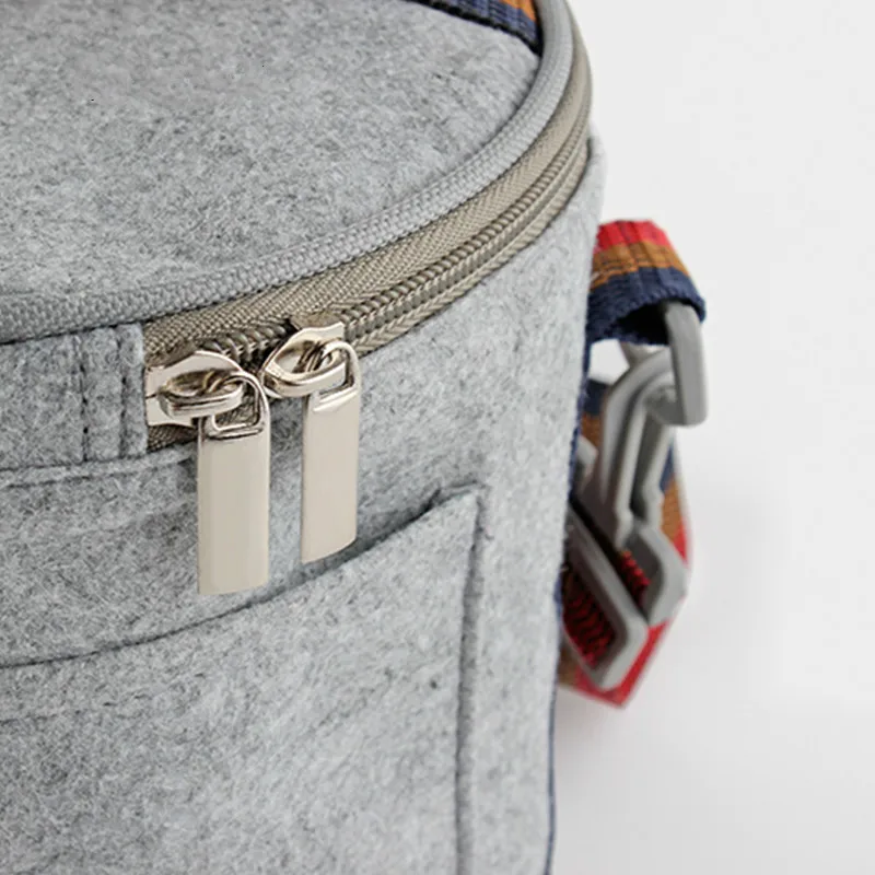 Трехэтажный термо Ланч сумка Твердый Войлок портативный Ланчбокс сумки Tote для женщин дети пикника Кемпинг набор