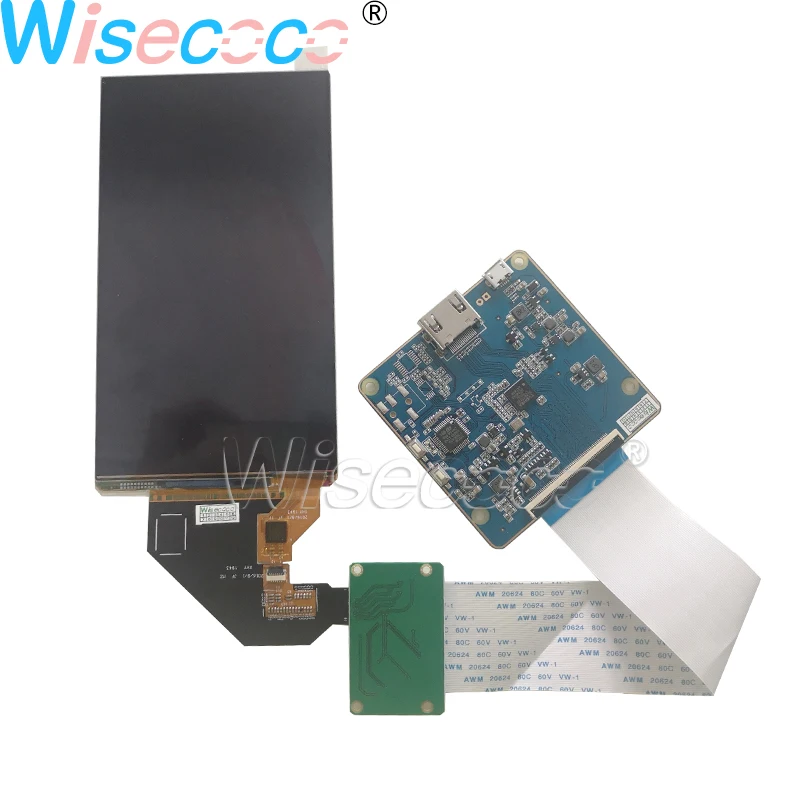 

Wisecoco 5.5 Inch OLED Display 1080P FHD 403PPI AM-OLED Screen MIPI Interface Controller Board Raspberry PI