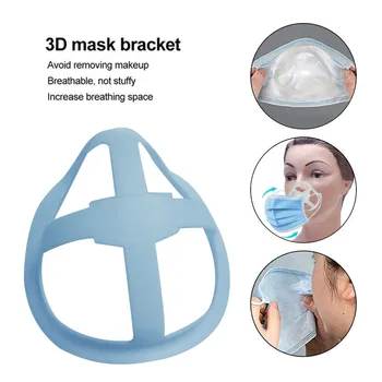 

Mask Bracket Anti-suffocating Reusable 3D Mask Filter Non-stick Mouth Nose Breathable Dustproof Mask Inner Pad Bracket New