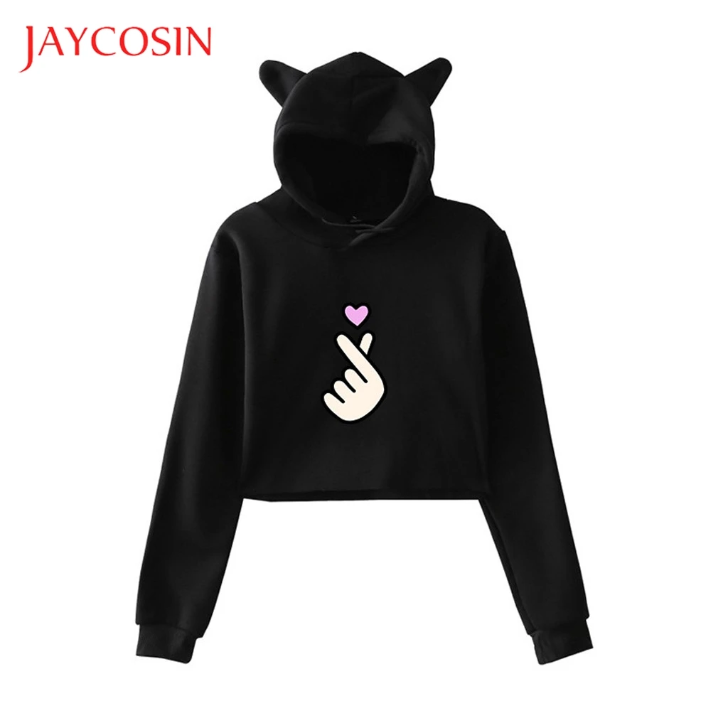 

JAYCOSIN Sweatshirt women long sleeve Sweatshirt Cat oversized hoodie kawaii Printed Causal Pullover sweatshirts ladies tops 7