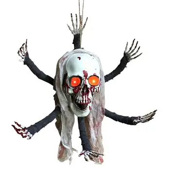 

1 Pc Hanging Ghost Scary Decorative Portable Lace Fabric Ghost Scary Plaything for Bar Haunted House