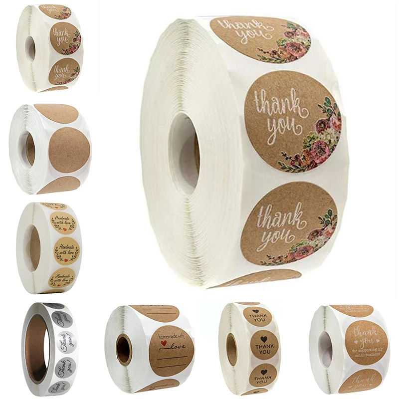 1 рулон ручной работы крафт-наклейки печать этикетка для подарочной коробки ремесло выпечки DIY Вечерние