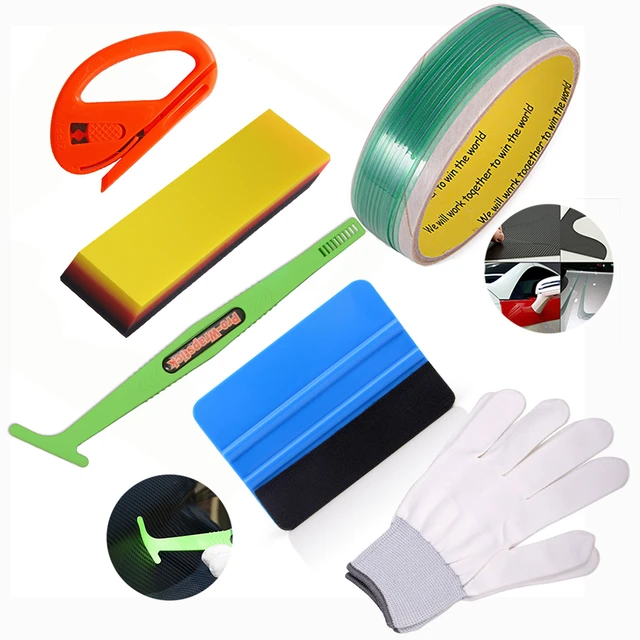 FOSHIO Car Wrapping Werkzeug Kit Carbon Aufkleber Installieren Rakel Vinyl  Film Einfügen Set Fenster Tönung Gummi Reinigung Schaber Wischer -  AliExpress