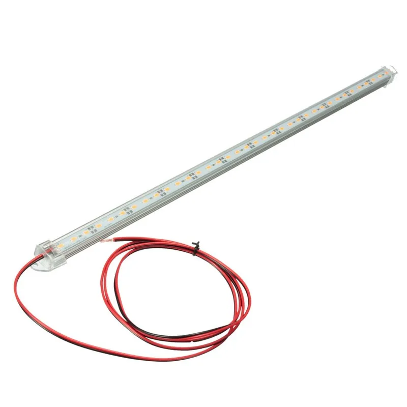 1 шт. алюминиевая теплая белая 50 см 5630 SMD 36 светодиодная полоса освещения 12 В