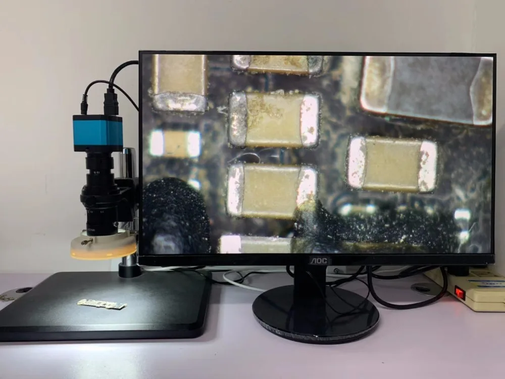 FHD 2K 23MP HDMI USB промышленный электронный цифровой видео микроскоп камера+ 180X 300X зум C крепление объектива+ 56 светодиодный кольцевой светильник