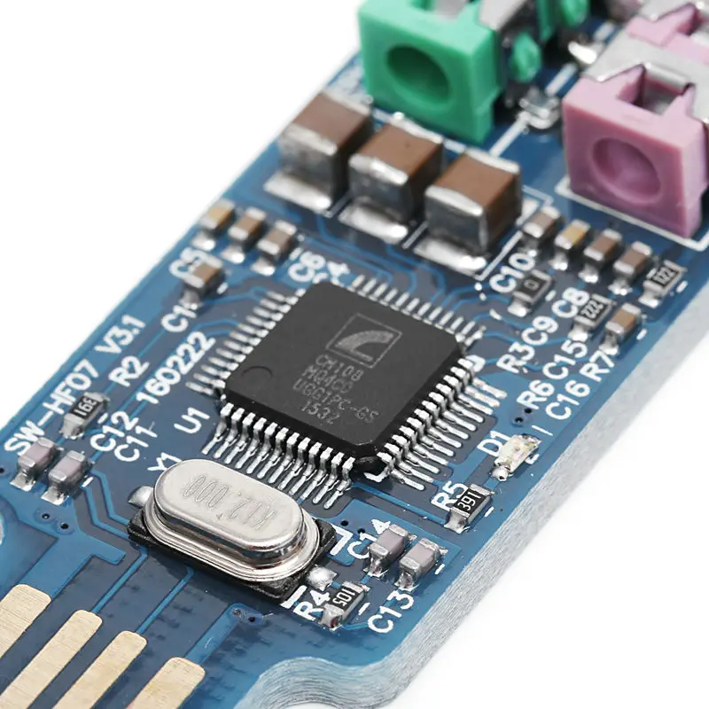 Высокое качество CM108 USB накопитель звуковая карта ноутбук внешняя звуковая карта модуль#1