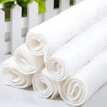 

10pcs Bamboo Fiber Kitchen Dish Cloth Cleaning Dish Towel Nonstick Oil Lint-Free Dishcloths Magic Cleaning Bamboo Wippes Rags