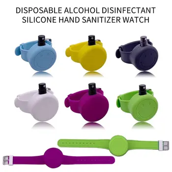 

Wristband Hand Sanitizer Dispenser Silicone Refillable Sterile Gel Wristband, Food-grade Silicone Spray Head Bracelet