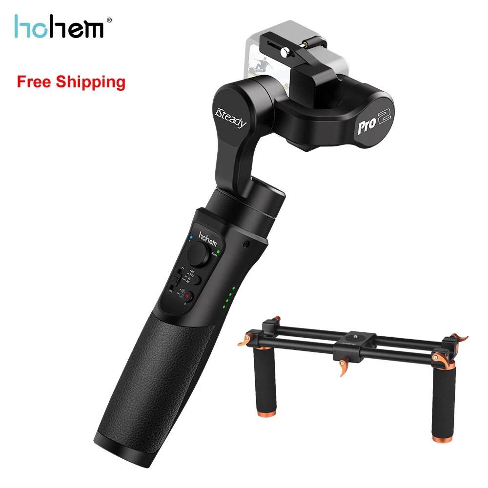 

hohem iSteady Pro 2 Upgraded 3-Axis Handheld Action Camera Gimbal Stabilizer APP Control for GoPro Hero 7/6/5/4/3 Sports Cameras
