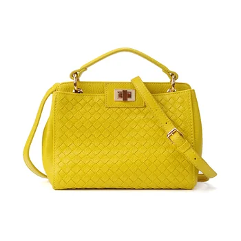 

2020 New Lock Handbag Lady Diagonal Crossbody Woven Bag Women Handbags Women's Woven Bag Casual Fashion Shoulder Messenger Bag