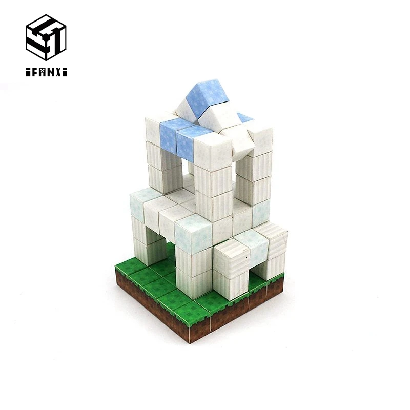 

My World Mini Magnetic Building Blocks Plain Building Set Toy For Children Figures Bricks Models DIY Brain Plastic Playmobil