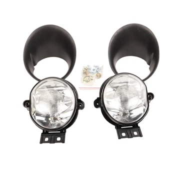 

Front Bumper Fog Light Assembly, 1 Set Of Fog Light and Fog Light Trim Cover for Dodge Ram Pickup Truck Accessories