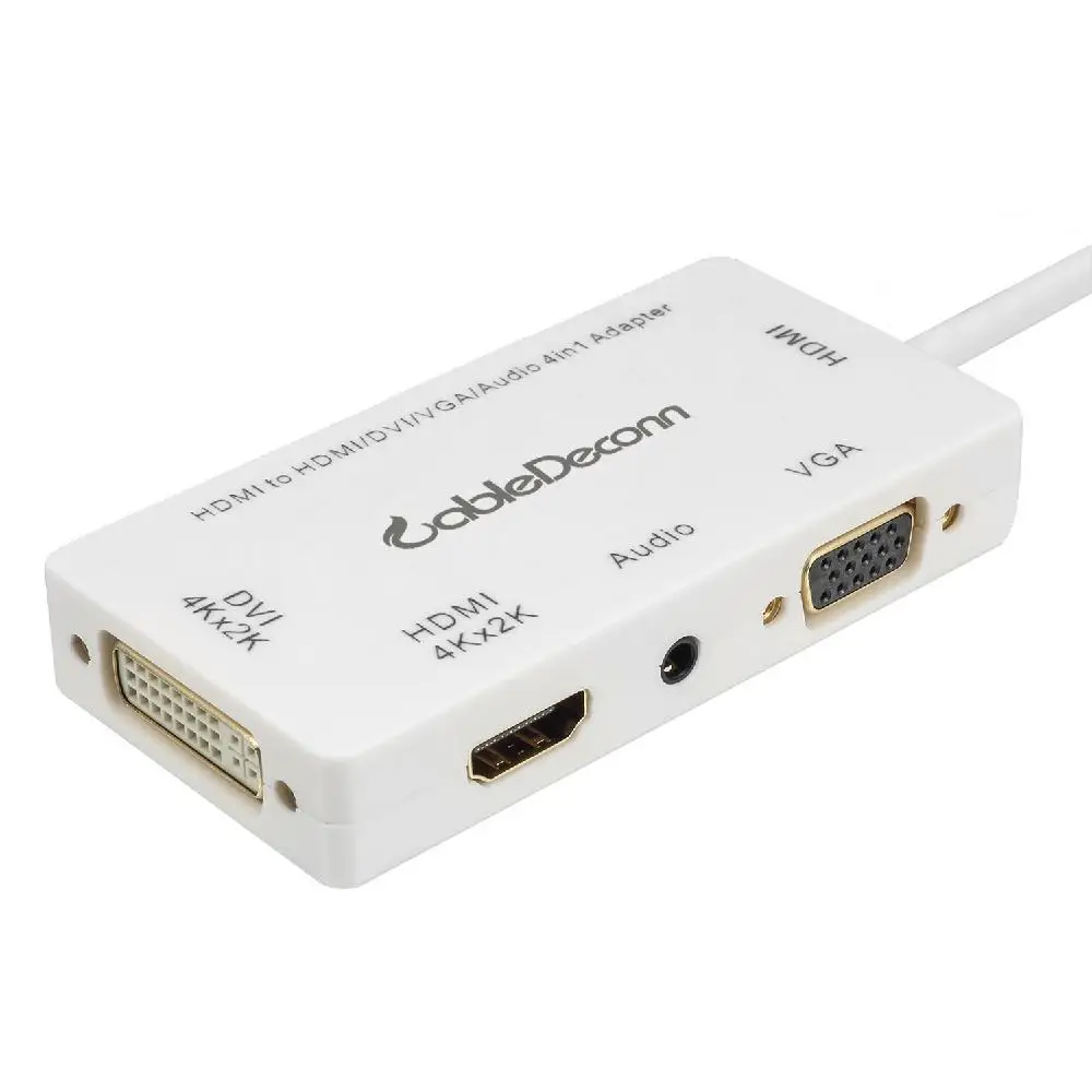 DishyKooker HDMI сплиттер HDMI к VGA DVI Аудио Видео кабель многопортовый адаптер 4 в 1 конвертер для PS3 HDTV монитор ноутбука