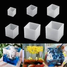 

DIY 3D Cube Resin Mold UV Epoxy Crystal Silicone Mold Handmade Tabletop Crystal Ornaments Silicon Molds for Resin Art