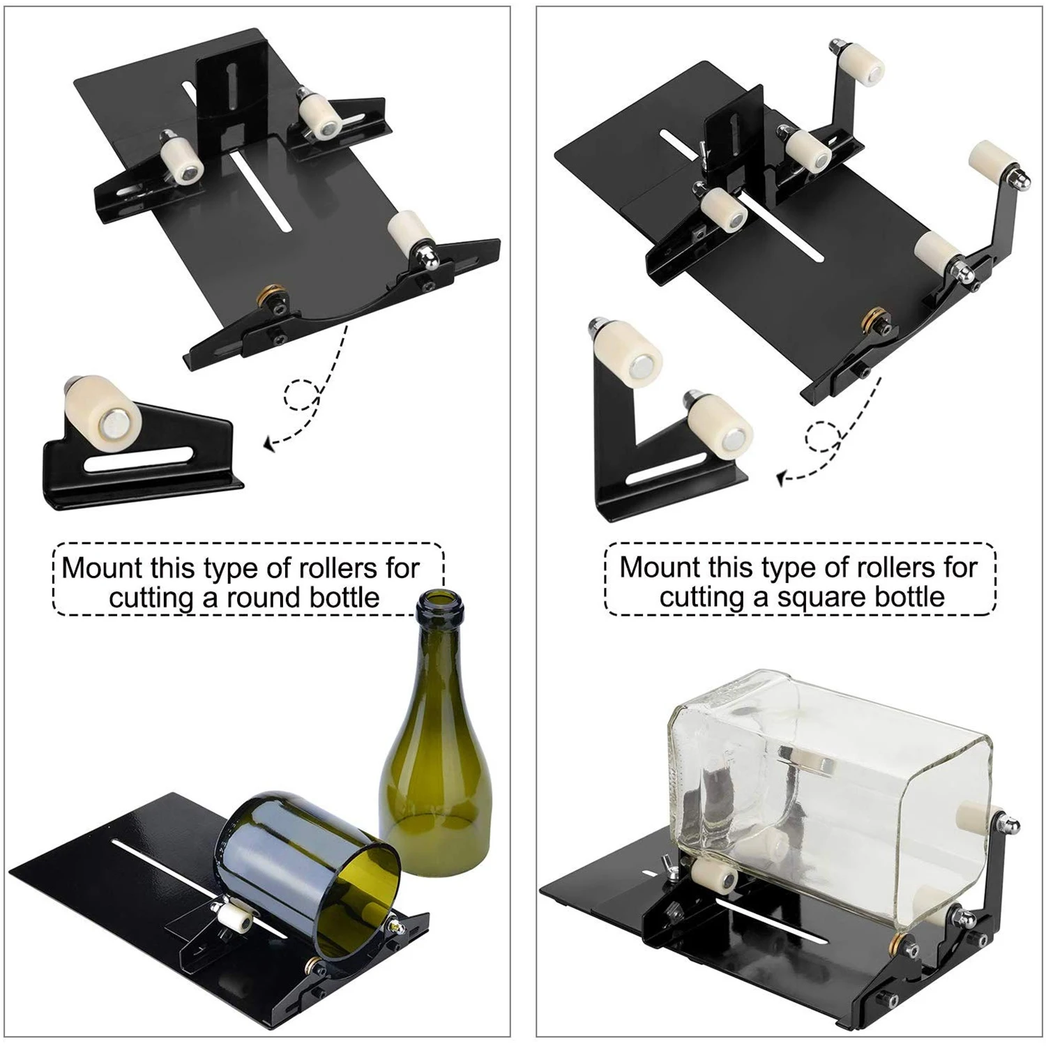 Glass Bottle Cutter Cutting Tool Upgrade Version Wine Beer Glass Sculpture for DIY Glass Cutting Machine Metal Pad Bottle Holder