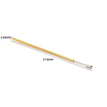

100 Metal Brass Nickel-plated Compression Test Pins PL50-D Electronic Pogo Pins with 0.68mm Diameter