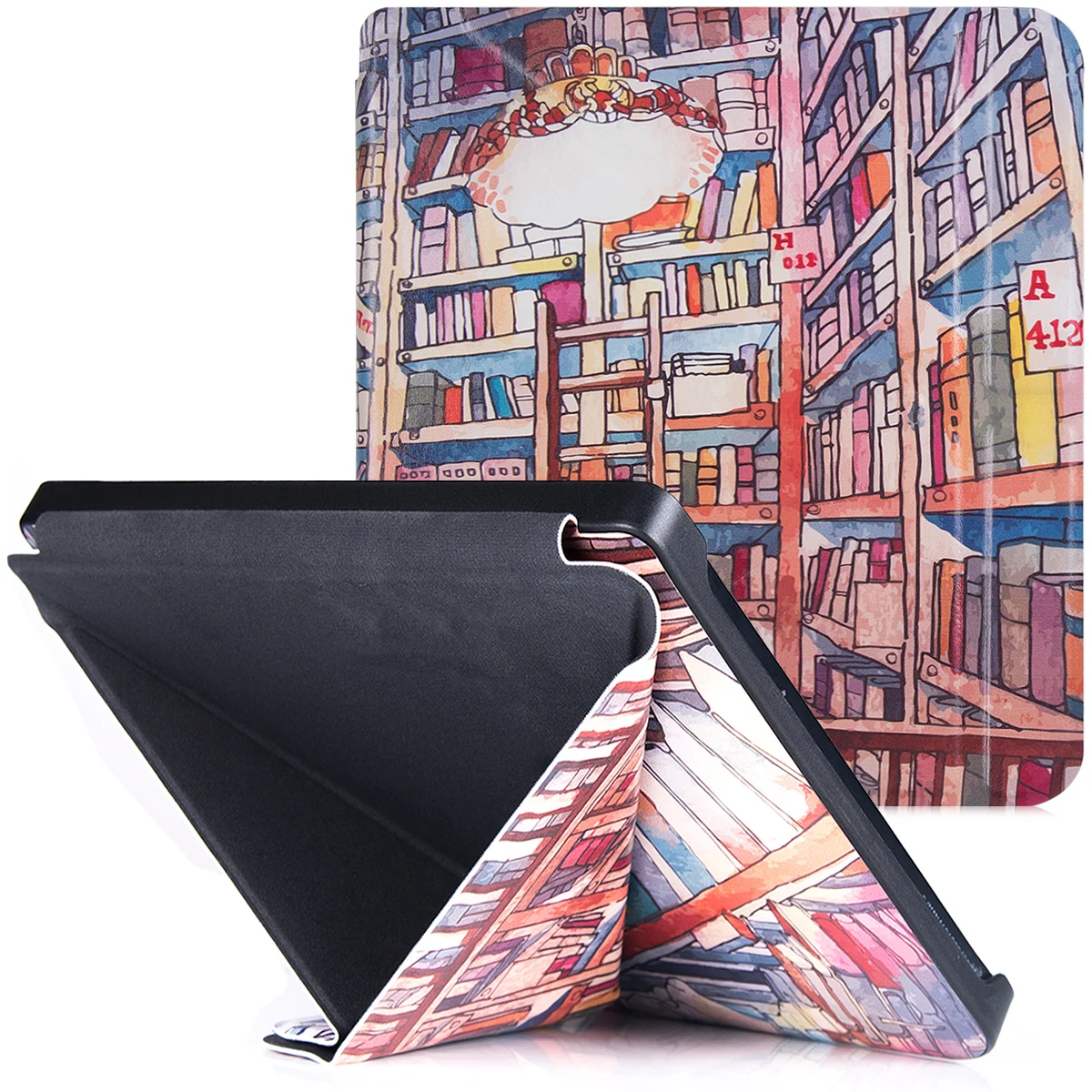 Coque pour Kobo Libra 2 Étui de liseuse portefeuille Origami iMoshion Noir  - Accessoires liseuse - Achat & prix