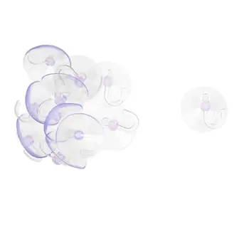 

PVC Plastic Suction Cup Hook 40mm 12 Pcs Clear Blue
