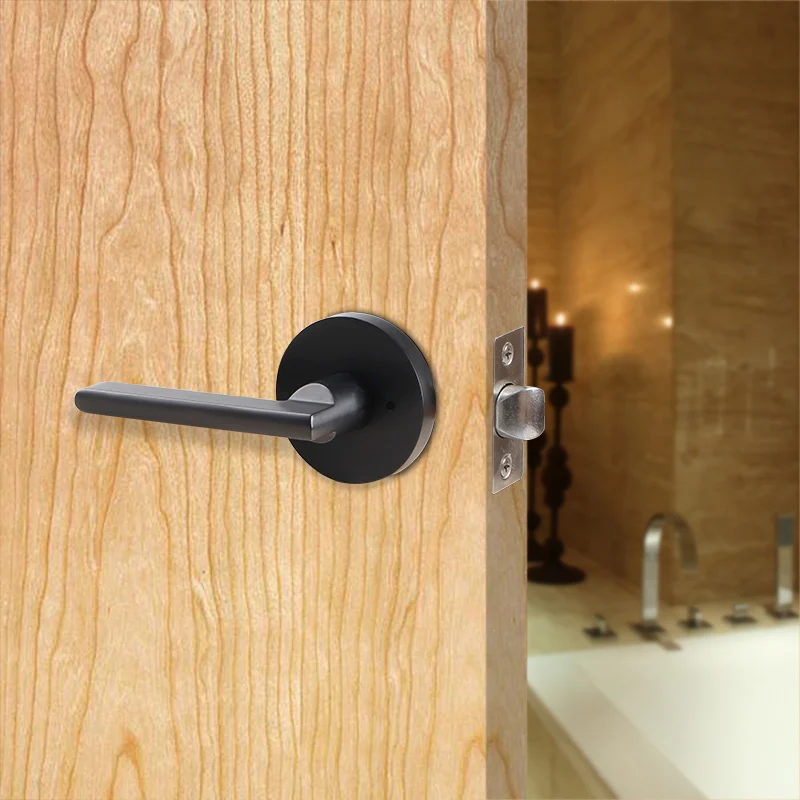 Simple Bathroom Door Lock Zinc Alloy Interior Bedroom Door Handle Lock  Anti-theft Lock Bathroom Toilet Lock Furniture Hardware - Door Locks -  AliExpress