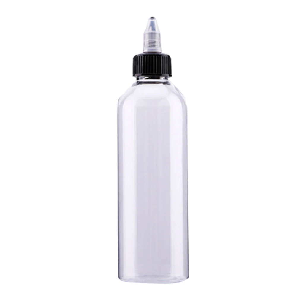 5x 30/50/60/120/250ml Tattoo Airbrush Ink Dispensing Boston Bottles Plastic