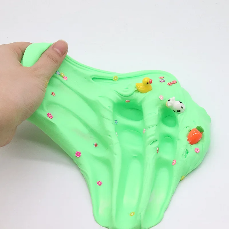 2019NEW фруктовый Шарм пушистая слизь пена глина фимо DIY волшебный Песок Подвески резинка Полимерная глина животное слизь блеск декомпрессионные игрушки