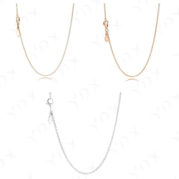 

YDX 925 Sterling Silver Necklace Contracted Design Chain Necklace Women Wedding Europe Jewelry