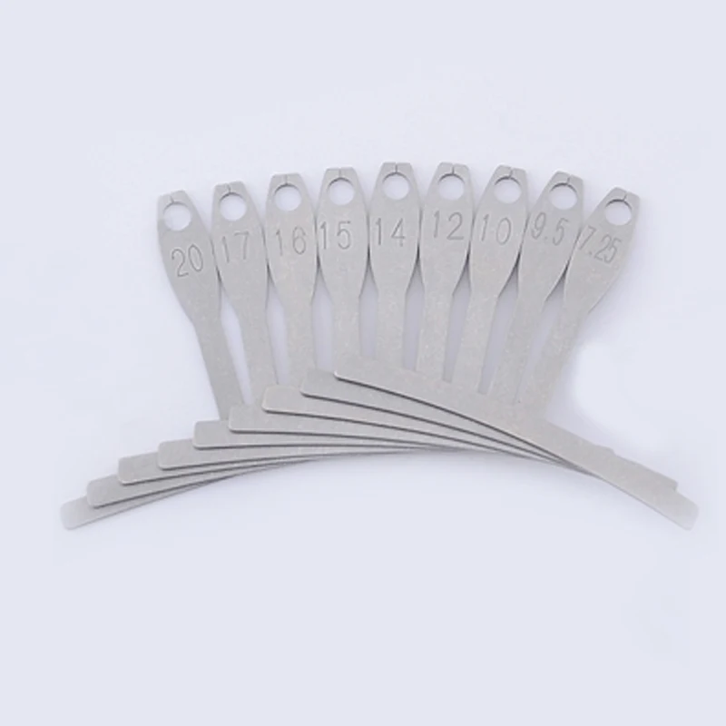 

SEWS Set of 9 Understring Radius Gauge for Guitar and Bass Setup Luthier Tools for Bridge Saddle Adjustments