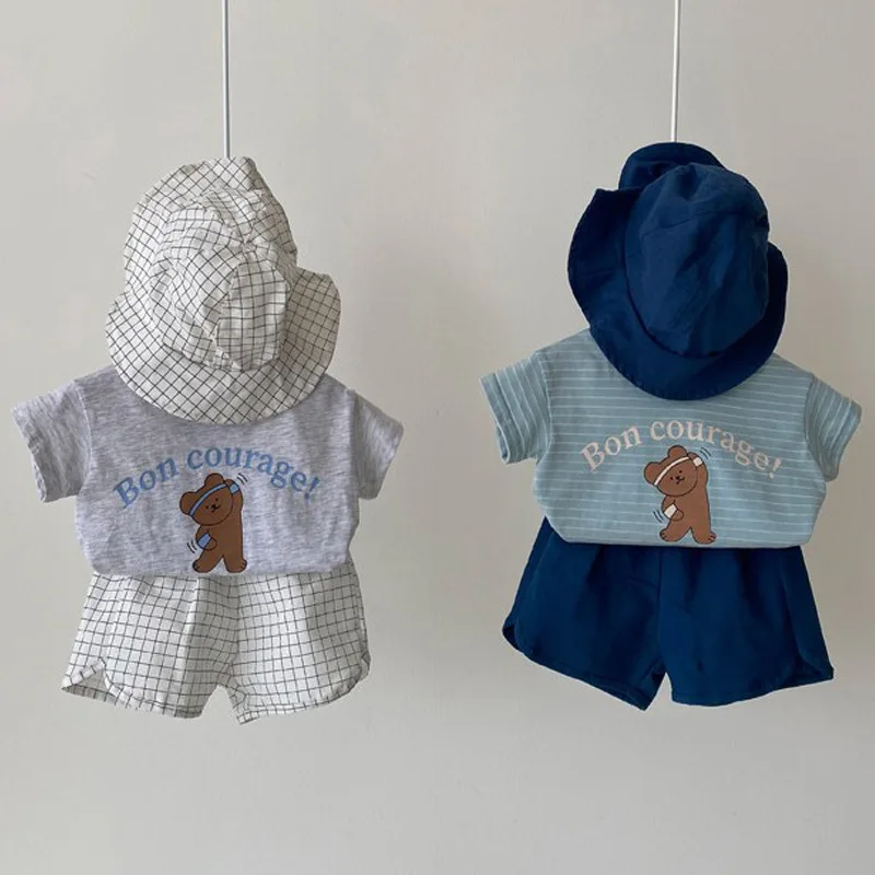 100% Cotton Kids Shorts Summer Korean Style Thin Boys And Girls Baby Casual Dot Plaid Short Pants Children's Clothing WTP36