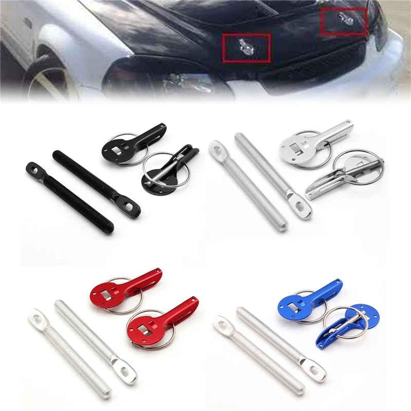 1 Set Universal Down Hood Lock Pins Aluminum Alloy Kit With Multicolors Selection Car