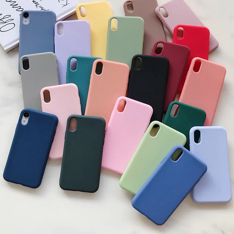Luxury Silicone Phone Case for iPhone 11 13 12 Pro Max mini Soft Candy Cover for iPhone iPhone XR XS X 6 6S 7 8 Plus Cases iphone 11 card case