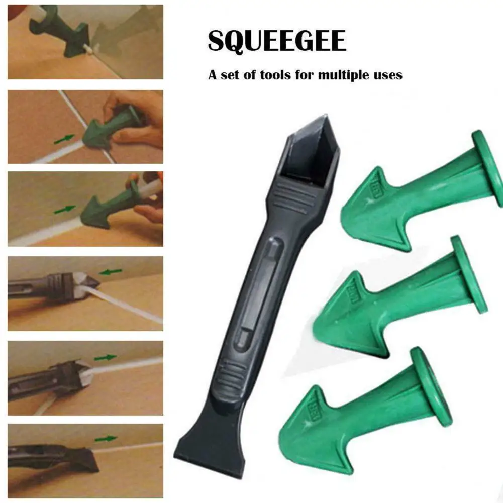 Caulking Tools Caulking Gun Nozzles Caulk Cap Caulking Nozzle Sealant Tool Kit Reusable Silicone Caulk Nozzles Plastic Scraper Set Sealing Caulking Sealant Tool Kit Rubber Trowel Nozzle Floor Finishings Tool