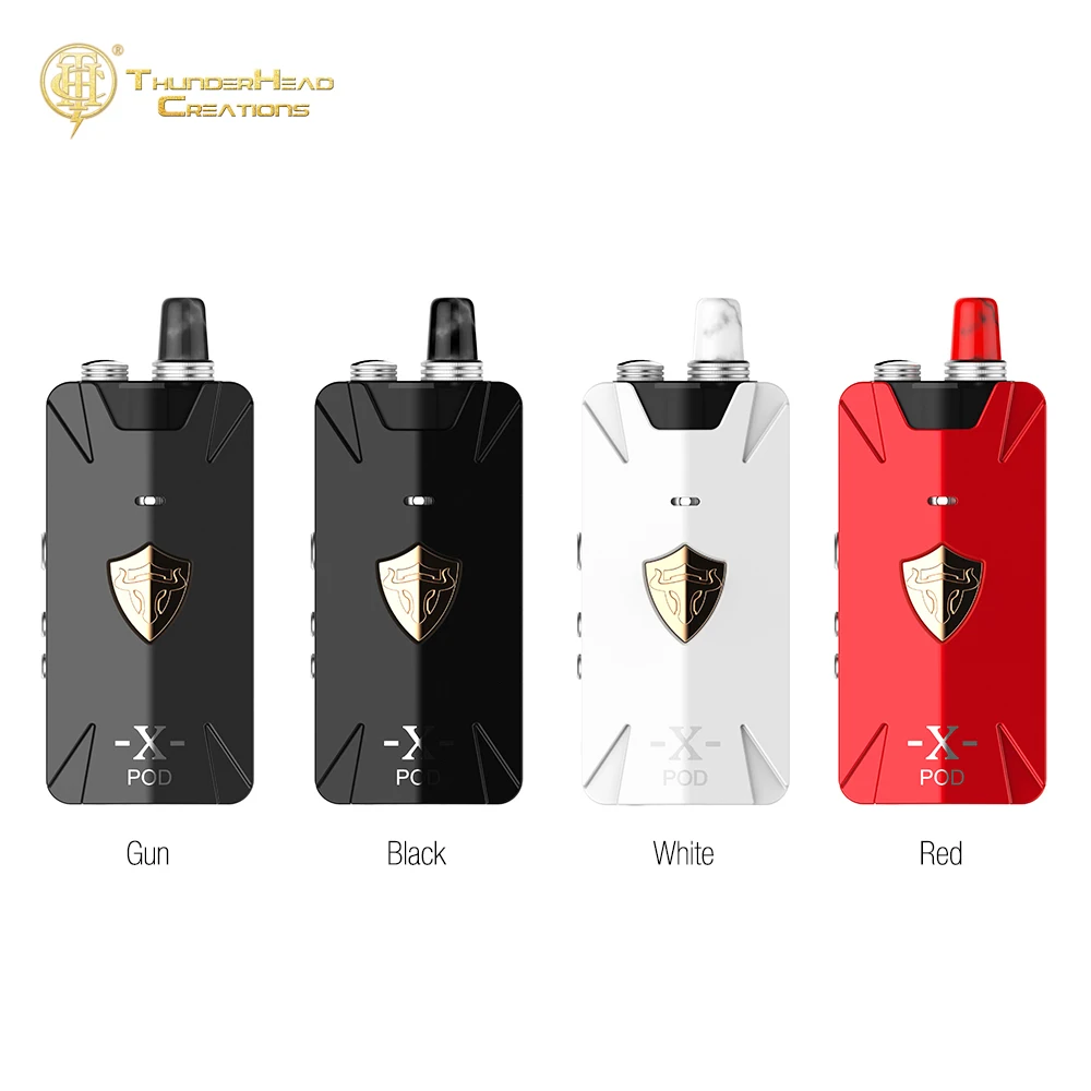 Оригинальный THC X POD System Kit 1000 мАч встроенный аккумулятор Vape 25 Вт мод и 2 мл емкость
