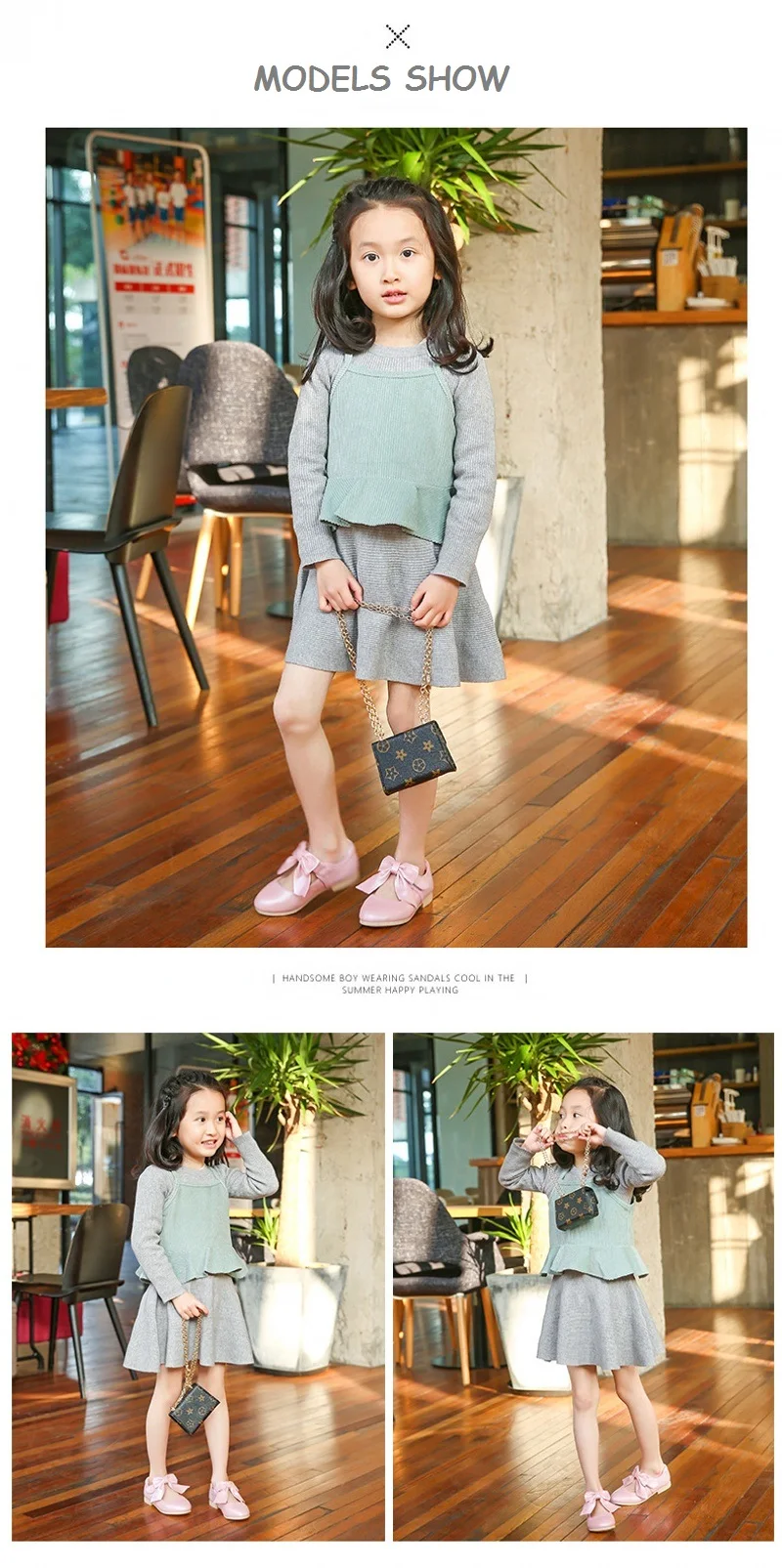Для девочек кожаные туфли Корейская версия розового и белого цвета, детские туфли для принцесс на плоской подошве Демисезонный разнопарые